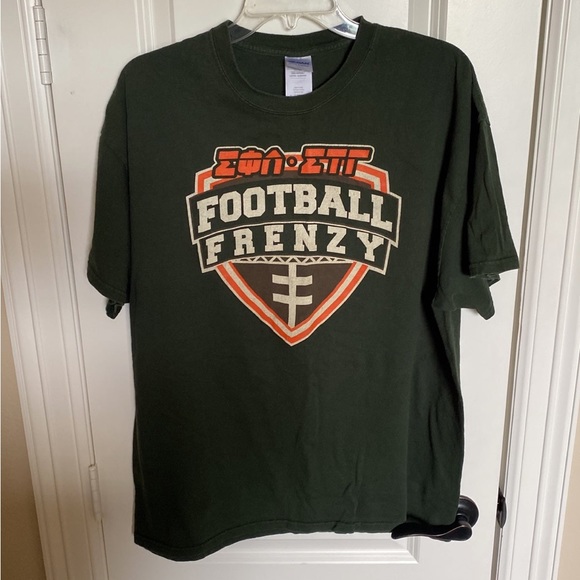 Sigma Phi Lambda tshirt Phi Lamb Sig Tau Football Frenzy size XL - Picture 3 of 5